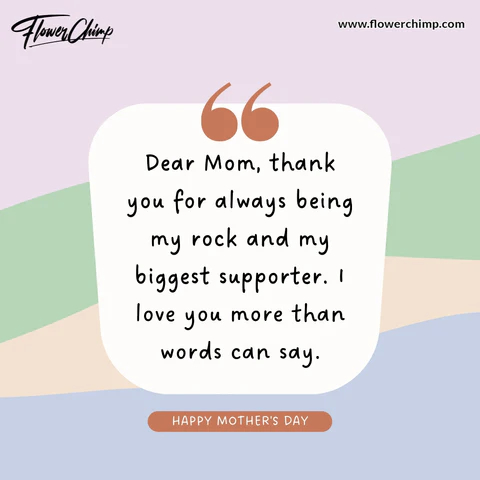 Thank you message for mom