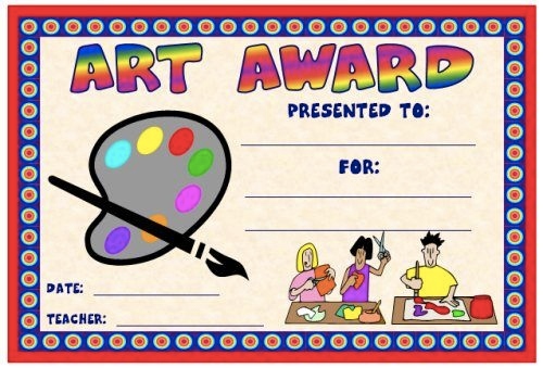 Art award certificate