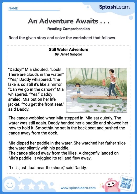 Reading worksheet