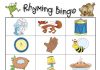 Rhyming bingo card