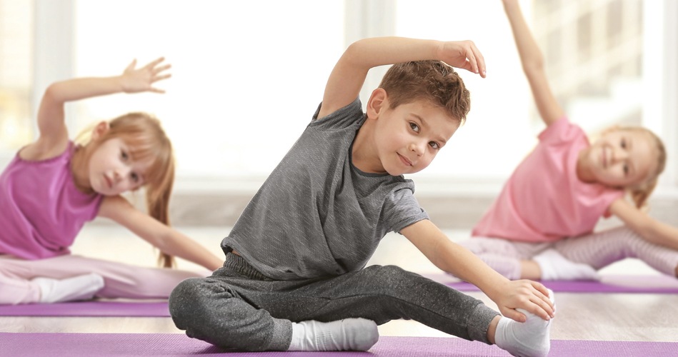 Kids doing Yoga