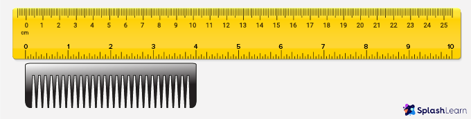 measuring the comb length - SplashLearn
