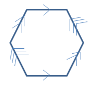 opposite side of regular hexagon