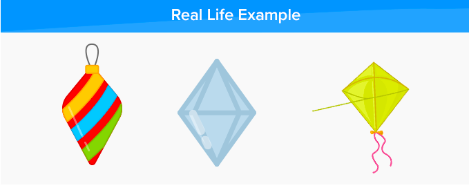 Rhombus shapes around us