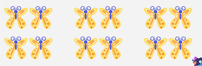 repeated addition of 3 group of butterflies - SplashLearn