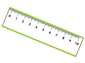 Perpendicular lines on edge of the ruler Perpendicular lines on edge of the ruler
