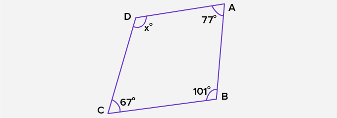 missing angle in quadrilateral
