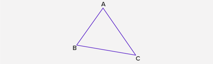 A triangle as a polygon