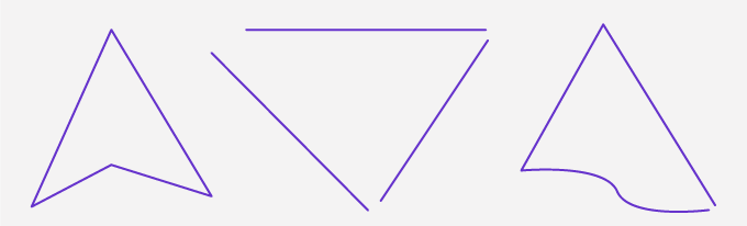 non examples of triangles - SplashLearn