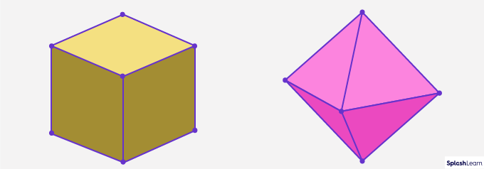 3D figures - Cube and Octahedron - SplashLearn
