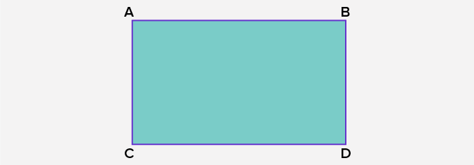 rectangle with four vertices