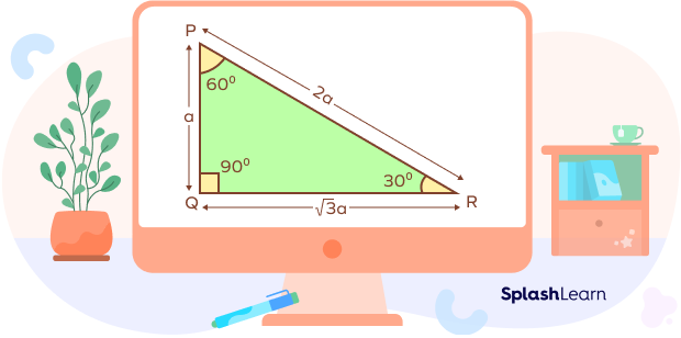 Side length ratio of a 30-60-90 triangle