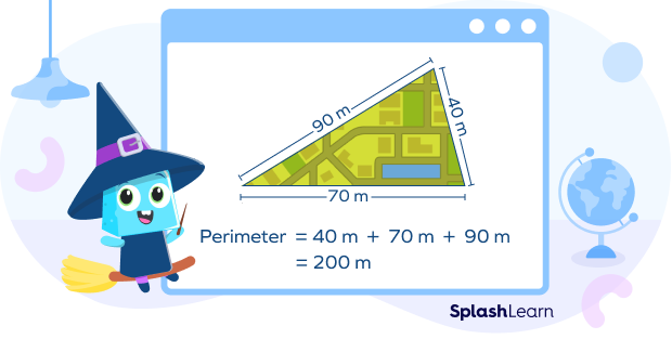 Real-life example of perimeter of the triangle