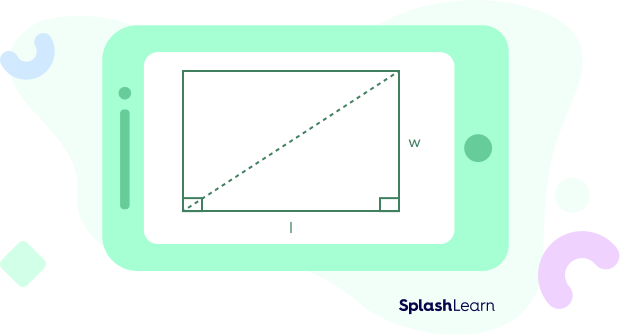 Two congruent triangles in a Rectangle