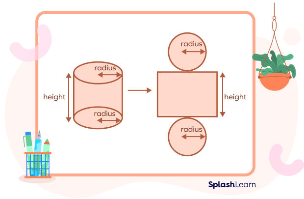 radius of a cylinder depends on the two circles - SplashLearn