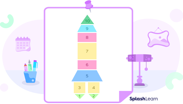 Decomposition of rocket into basic shapes