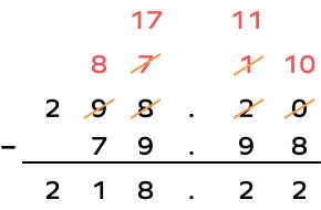 Subtracting Decimals &#8211; Definition With Examples