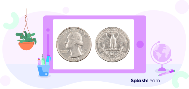 A quarter of a dollar A quarter of a dollar