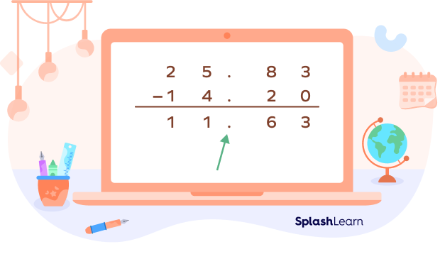 Decimal point should be in line with other decimal points