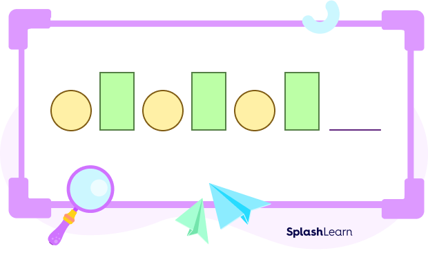 Repeating circle and rectangle pattern