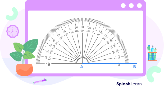 Place a Protractor on the Line AB