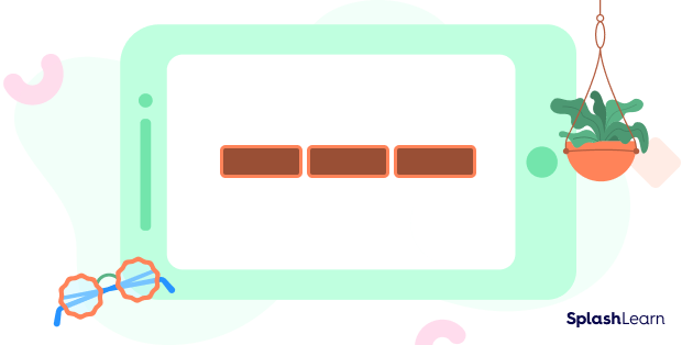 One row of 3 bricks One row of 3 bricks