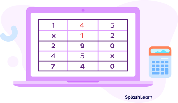 Multiply 3-digit and 2-digit number by column method