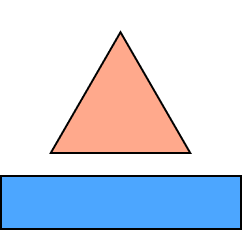 Triangle and Rectangle used from composing shapes Triangle and Rectangle used from composing shapes
