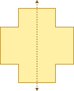 Figure showing the vertical line of symmetry