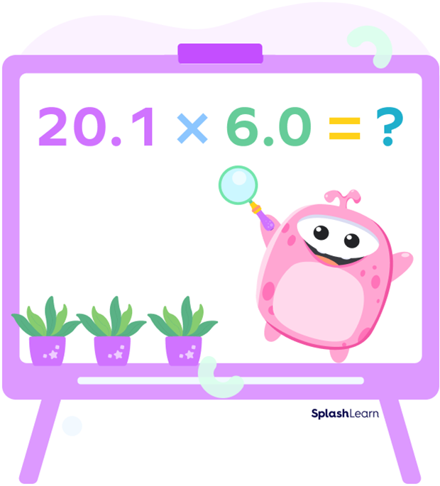 Finding product of decimals 20.1 and 6.0 Finding product of decimals 20.1 and 6.0