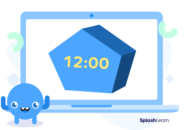 Digital pentagonal prism clock Digital pentagonal prism clock