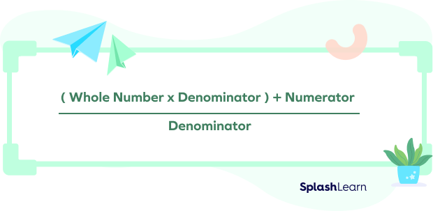 Rule to convert a mixed number into an improper fraction Rule to convert a mixed number into an improper fraction