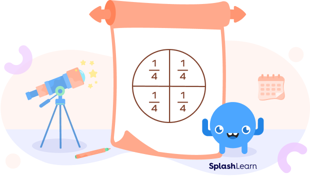 Fractional representation of a quarter