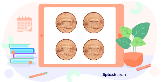 Four pennies Four pennies