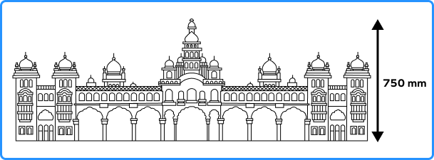 Height of a palace in millimeters Height of a palace in millimeters