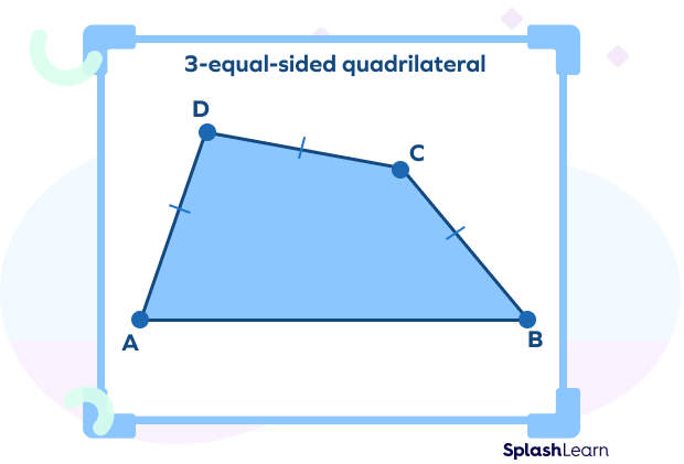 A quadrilateral with 3 equal sides