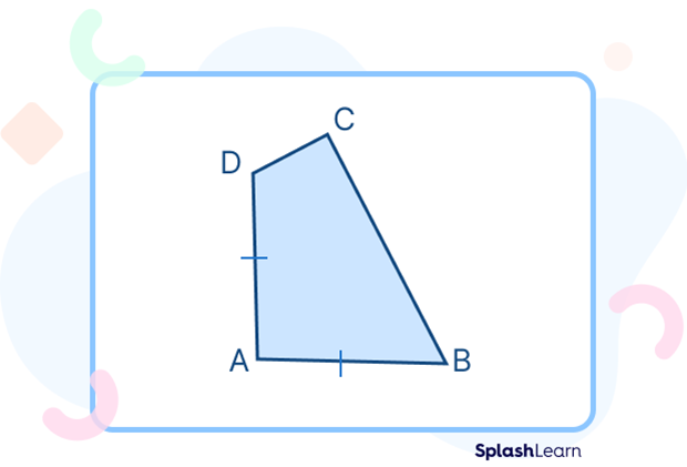 Quadrilateral with one pair of adjacent sides equal