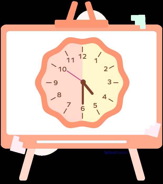 Half past 4 on an analog clock