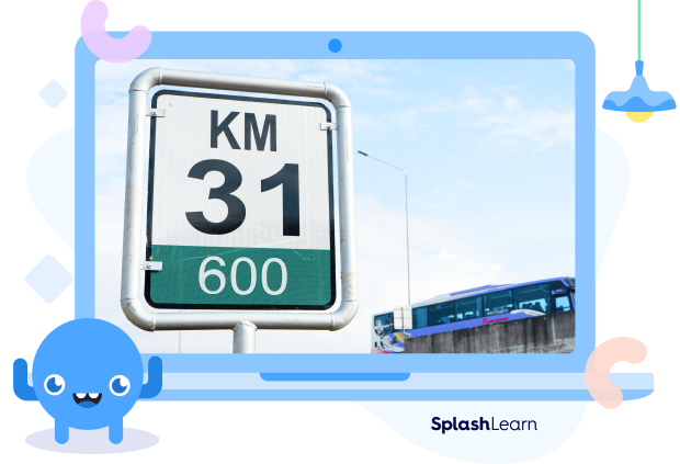 kilometer sign board