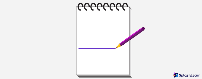 horizontal line drawn on a paper