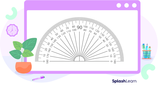 Central angle in a protractor