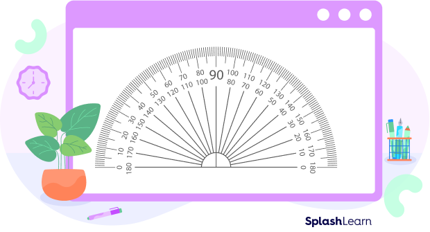 Central angle in a protractor Central angle in a protractor