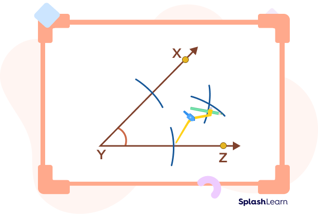 Angle bisector construction steps