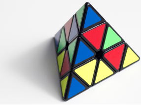 Rubik’s triangle in the shape of a triangular pyramid
