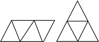 Net pattern of triangular pyramid