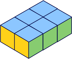 Solid shape composed of unit cubes Solid shape composed of unit cubes