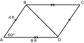 Finding the length of diagonals of a parallelogram Finding the length of diagonals of a parallelogram