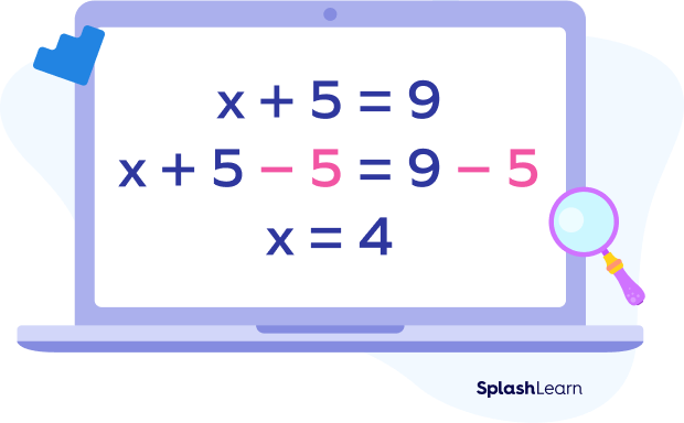 Applying the subtraction property of equality