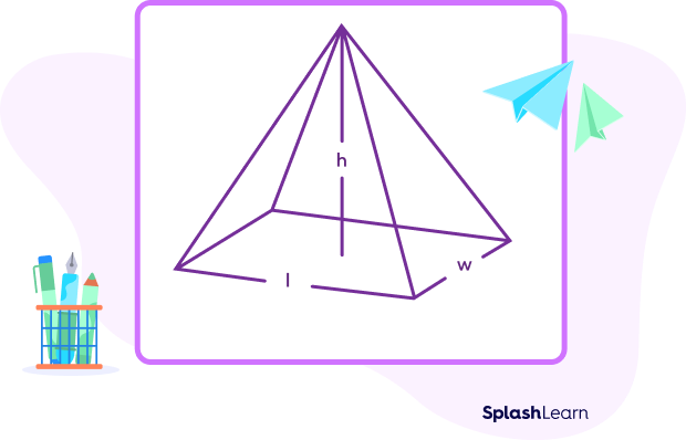 Dimensions of a rectangular pyramid Dimensions of a rectangular pyramid