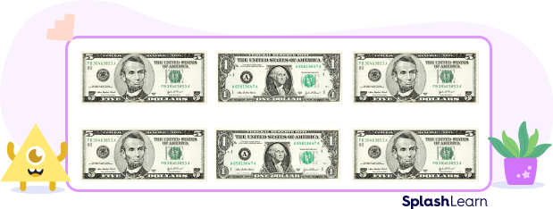 Counting dollar bills Counting dollar bills